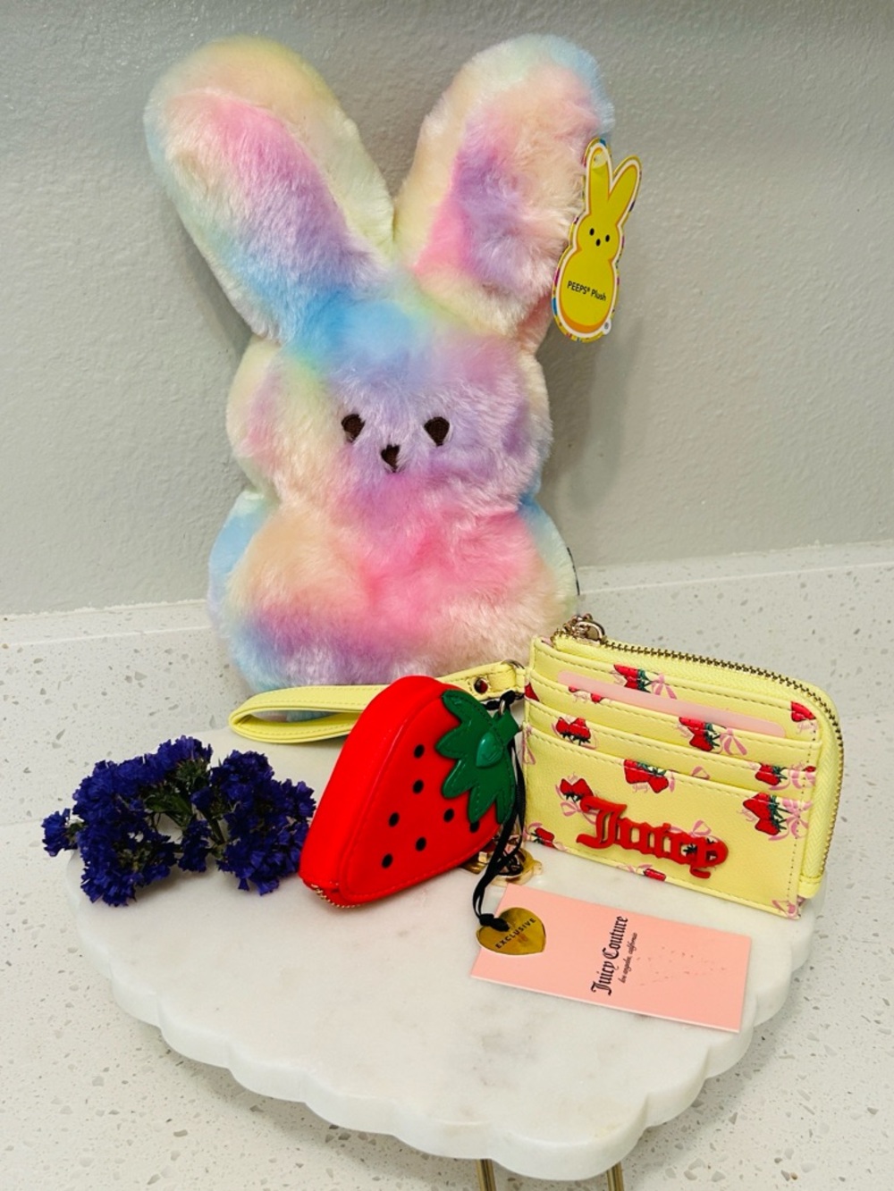 🍓 Sweet Strawberry Yellow Card Holder With Berry Pouch Juicy Couture NWT✨